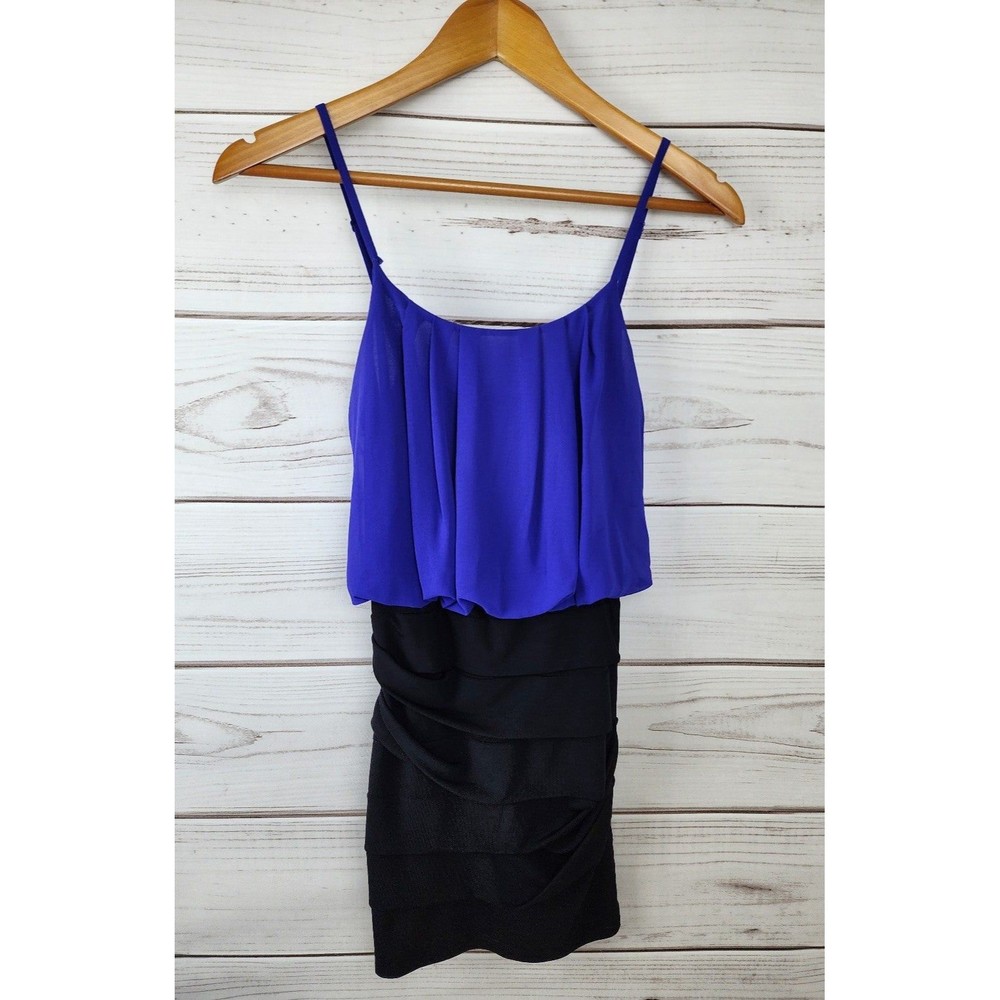 Charlotte Russe Black Blue Party Dress XS